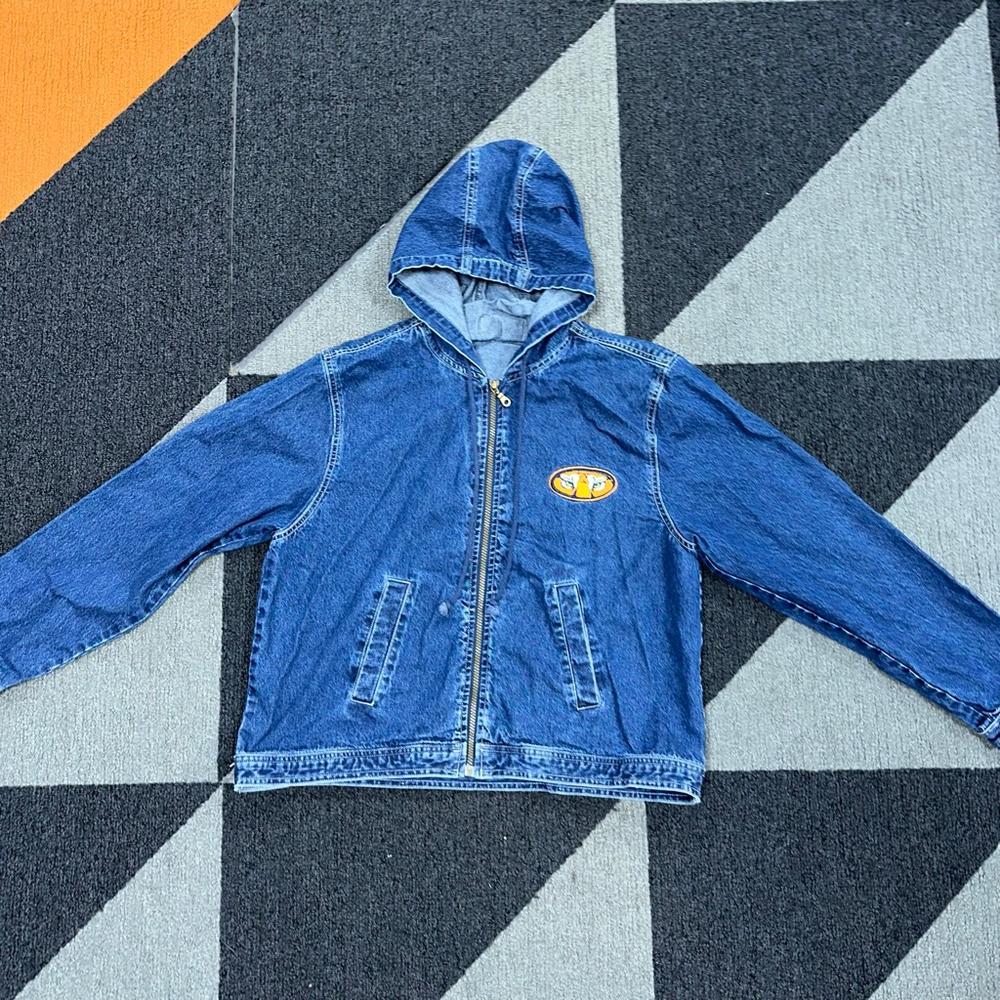 Women’s Castles Sport Hooded Jean Jacket XL Blue Auburn Tigers University Zip Up - Picture 6 of 12